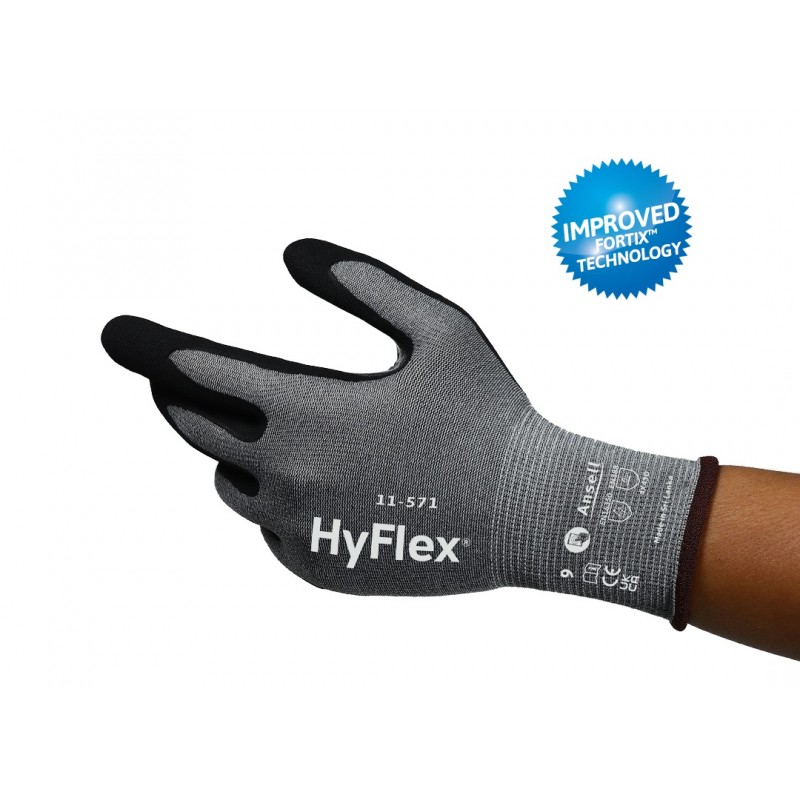 Gants résistants aux coupures Hyflex 11-550, vert/noir - 12 par DZ