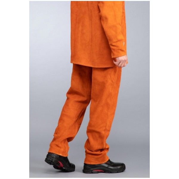 Pantalon cuir croute soudeur